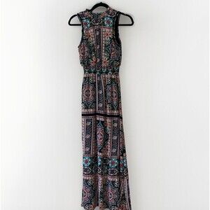 Xhilaration High Neck Floral Maxi Dress Medium
